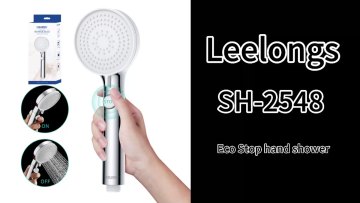 High pressure 3 functions shower head with small diameter nozzles hand shower head with on off stop function1