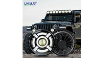 5.75 Inch Led Headlight With Angels Eyes Led White/yellow Motorcycle Led Headlight 5.75'' For Jeep Cherokee Work Light For Truck1