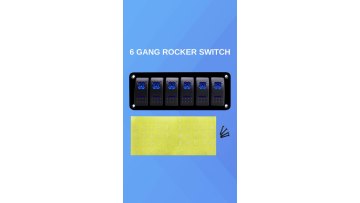 6 Gang Rocker Switch Control Panel BLUE LED Circuit Charger Race Car Marine Boat1