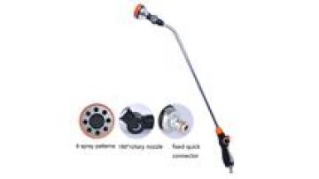 180° Rotating Long Garden Hose Gun 75cm Watering Lance Garden Hose Pipe Spray Gun Water Wand with 8 Modes1