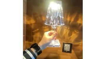 Italian Crystal  Battery Desk Lamp USB Touch Sensor Bar Light Decor Restaurant Table Lamps Romantic Nightlight Fixture Bed Lamp1