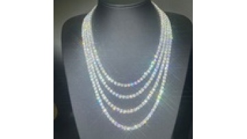 GRA Certified Solid Gold Plated Sterling Silver Moissanite Tennis Necklace for Men1