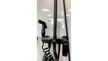 Matte Black Shower Mixer Set with Bidet Sprayer