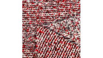Hot Selling Red Thick Terylene Viscose Woven Yarn-dyed Channel Boucle Tweed Fabric for Coats1