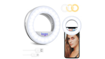 Customizable Logo Clip-on Phone LED Selfie Ring Light with USB Rechargeable Fill Lamp for TikTok1