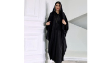 Arab Turkish Hijab Dress Dubai Long Muslim Women Islamic Dresses Plain Color Latest Designs Simple Abaya Kaftan With Inner1