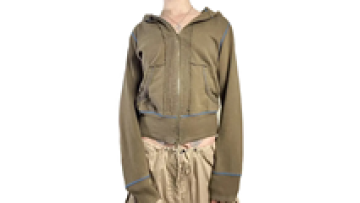OEM Vintage Acid Wash Cotton French Terry Jacket Fashion Jackets for Women1
