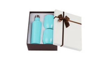 12oz Wine Tumbler with 17oz Wine Bottle - Double Walled Stainless Steel Wine Set1