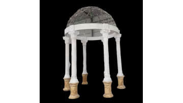 Custom Grand Marble Gazebo and Fluted Columns