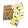 Zero Waste Beeswax Wrap Eco-Friendly Sustainable Organic Reusable Fresh-Keeping Food Wraps Foods Packaging for Sandwich