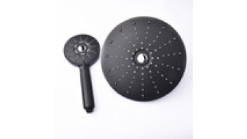 Ningbo Factory Wholesale Matt Black Bathroom Bath Shower Column Square Rain Shower Set1