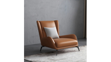 Factory price wholesale modern leather lounge chair mid century steel for living room furniture1