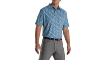 OEM Mens Printed Tshirt Fashion for Men 4 Way Stretch Golf Polo Shirt Summer1