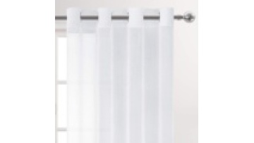 Wholesale Ready Made White Polyester Sheer Voile Curtain1