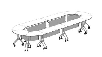 Foldable Moveable Modular Training Tables