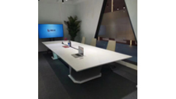 Best-selling Modern White Glossy Wireless Charging Perfect Luxury High-end CEO Executive Office Desk1