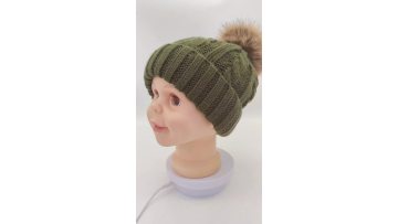 Knitted beanie hat