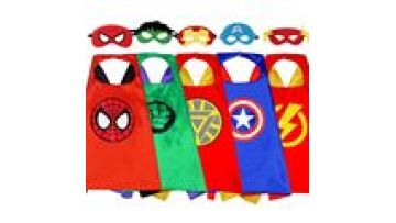 Kids Made In China Cartoon Design Polyester Superhero Cape And Mask Dress up Costume1