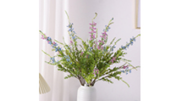Artificial Silk Cloth White Pink Salvia Grass Sage - Wedding Bouquet and Party Decoration1