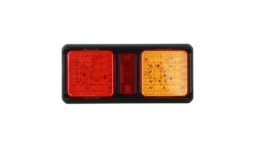 12v&24v Emark Approved 80mm Square Led Rear Light Tail And Indicator With Reflector For Trailer Semi Truck  