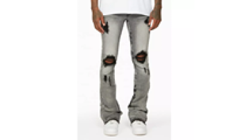 Custom Baggy Mens Ripped Jean Vintage Jeans with Holes Denim Skinny Pants1