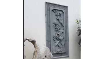 Vertical Long Brick Carved Lotus