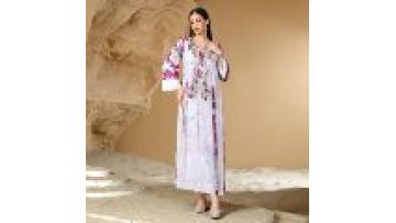 Modest Latest Abaya Turkish Arabic Dubai Abaya Robe Flower Pattern Rhinestone Closed Abaya Classy Design 20251