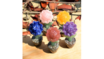 Wholesale High Quality Natural Crystal Pine Fluorite Rose Flower Crystal Bookmark1