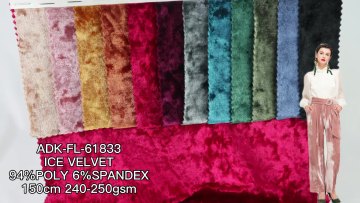 Pink ice flower korean 100 polyester plush shiny korean tessuti velvet soft terciopelo stretch fabric characteristics for dress1