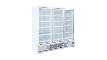upright glass door freezer