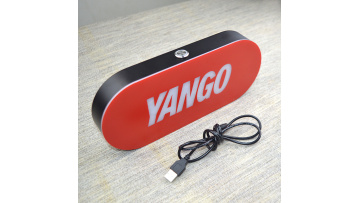 Metal brand light box inside the car