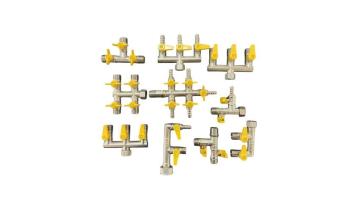 Brass 3-Way Gas Ball Valve with Handle, Gas Control Shut-off Valve for Natural Gas & Water Heater Diversion