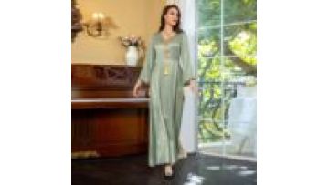 AB380 Manufacturer Muslim Dress  Abaya Glitter Islamic Clothing1