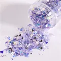 10g Irregular Shell Paper Paillettes Glitter Mix High Flash Crystal Sequins Colorful Flakes For 3D DIY Nail Art Decoration