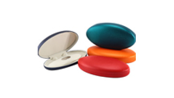 Hanhong wholesale custom luxury jewelry packaging box oval PU leather pearl necklace jewelry box1