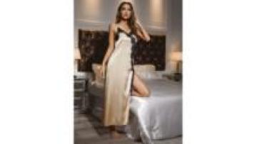 Wholesale Fashion Simple Summer Slit Sexy Lace Home Clothes Women's Suspender Nightgown1