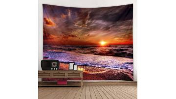 Sunrise and sunset decorative cloth tapestry