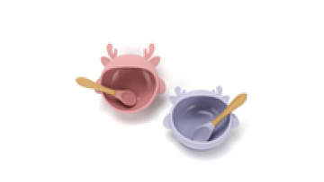 Silicone deer lion Baby Feeding Bowl with Suction Cup Base Food Grade Non-Toxic BPA Free silicone baby bowl1