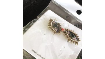 Fashion Jewelry Gold Design Colorized Eye Statement Earrings For Women 20221