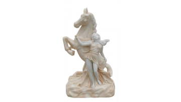 Classic Mythological Marble Equestrian Statue