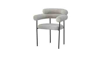 BR-25A01 Modern Iron-Legged Upholstered Armchair for Contemporary Living Spaces
