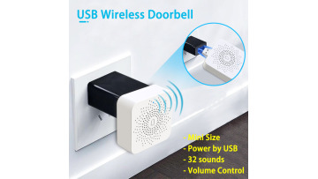 USB wireless doorbell with kinetic transmitter