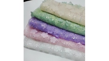 luxury sequin embroidered fabric embroidery flower sequence lace embroidery tulle lace fabric for dress1