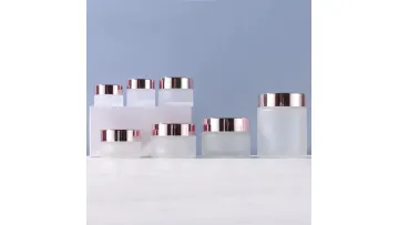 Best-Selling Good-Quality Cosmetic Jar with Lid Clear Frosted Glass Cream Jar with Rose Golden Cap1