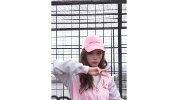 Pink Suede Baseball Cap for Women
