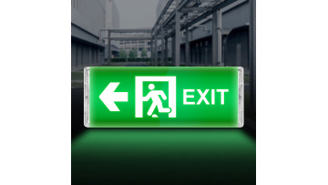 LED bulkhead emergency light with exit label