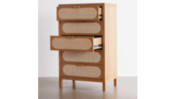 New products ideas nordic style  modern designs natural  sideboard display storage living room  rattan wood kitchen cabinet1