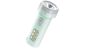 9162-Portable Rechargeable LED Torch with 3W Power and Side Light