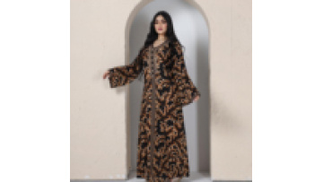 AB201 Islamic Clothing v Neck  Abaya Women Muslim Dress 2023 Dubai1