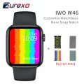 Zurexa IWO W46 Smart Watch Men Women 1.75inch Heart Rate Monitor Sport Smartwatch Ip68 Waterproof Swimming Smart Clock For IOS